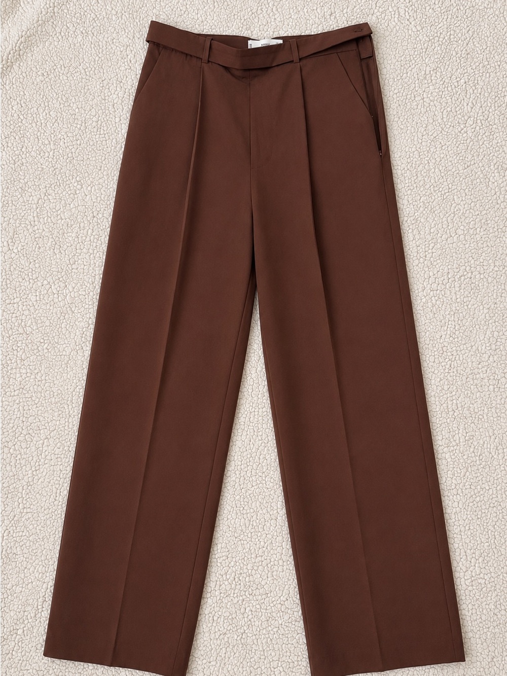 Mango Women’s Dark Brown Pleated Dress Pants